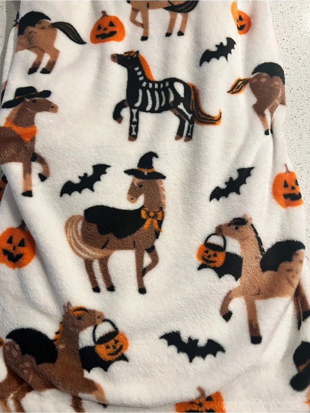Adorable Horses, Halloween Oversized Horse Throw - 60x70